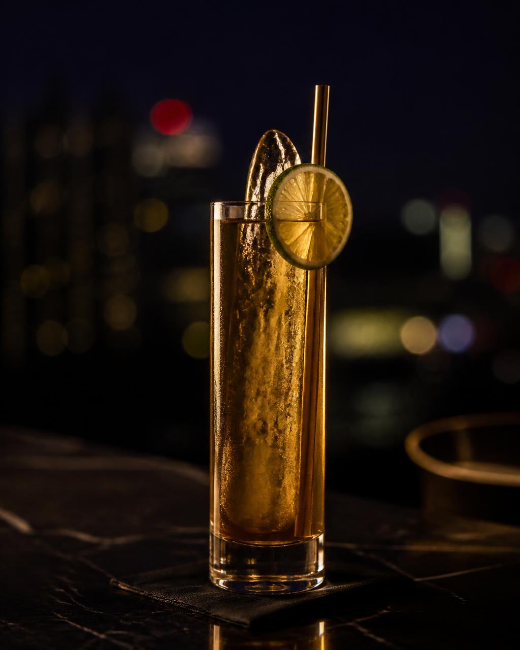 After Dark cocktail served at AMBER